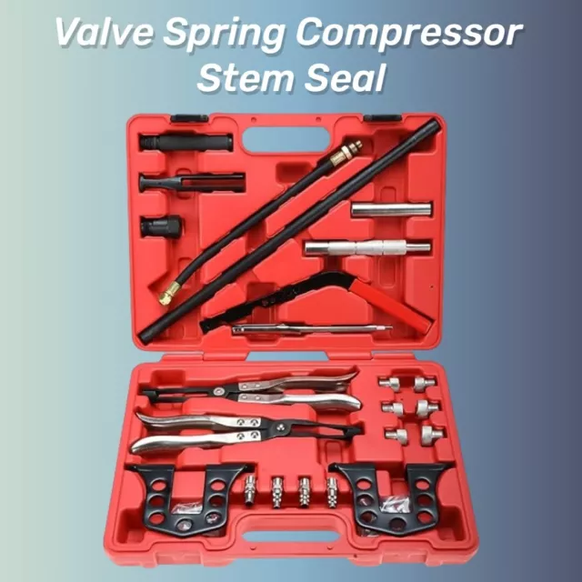 Car Engine Overhead Valve Spring Compressor Stem Seal Remover Installer Tool Kit