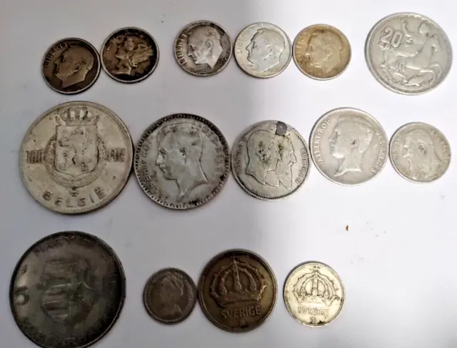 Lot de pièces de monnaie en Argent 81,48g