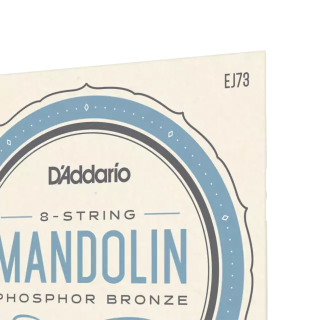 Cordes de mandoline, D'Addario EJ73, bronze phosphore, ensemble de 8 cordes, boucle terminée