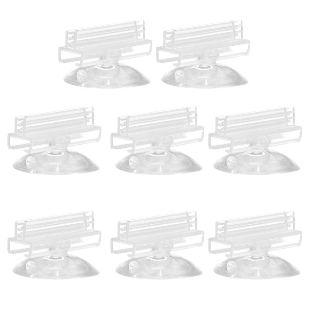 8 PCS Fish Tank Suction Cup Clip Divider Pipe Shelf Bracket Isolation