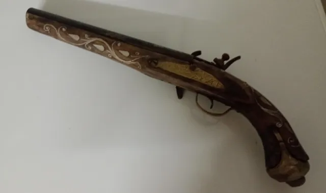 Rara Pistola Pietra Focaia forse Prussiana Vintage ..armi Bianche