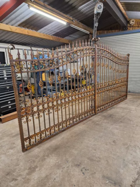 Wrought Iron Driveway Gates Estate Entrance Ornate Made To Order Bespoke Quality