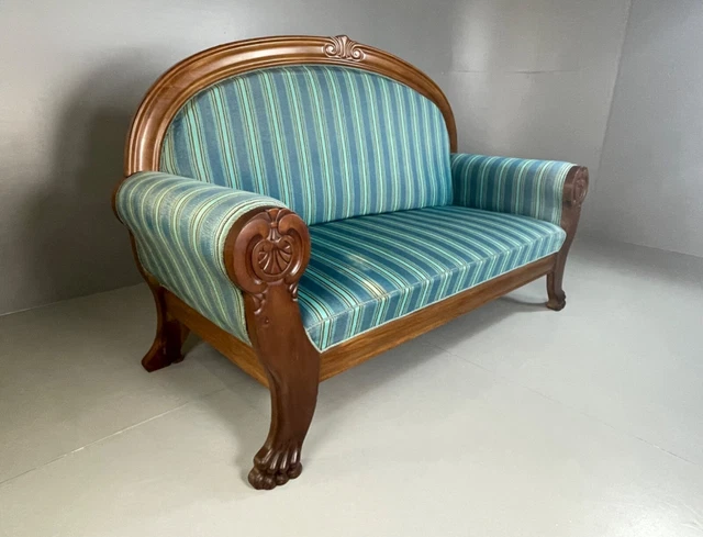 EB4565 Vintage Danish Mahogany Sofa, Antique, Art Deco, Lions Paw Feet. V2SS