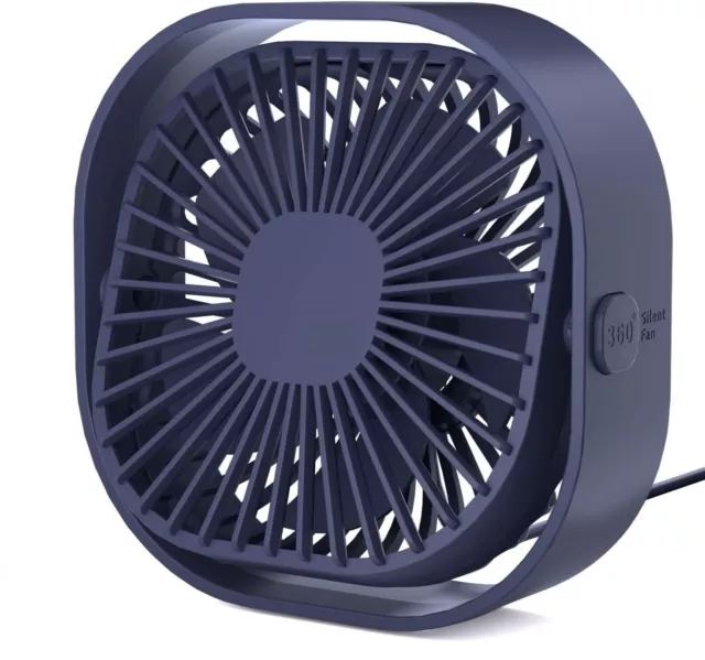 USB 3 Speed Mini Portable Cooling Adjustable Desktop Fan - Blue F101 N