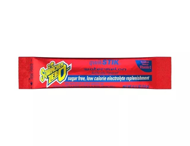 Sqwincher ZERO Sugar Free Electrolyte Powder Beverage WATERMELON Qwik Stik 40
