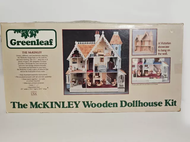 The McKinley Wooden Dollhouse Kit • Greenleaf Model #8009 • 1981 - New Old Stock