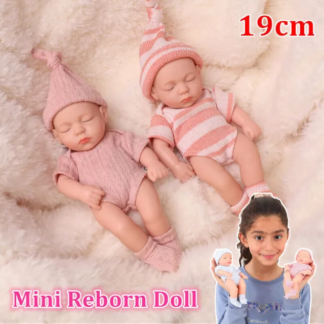 Silikon Baby Mini Reborn Puppe Ausdruck Mädchen Vinyl Puppe Lifelike Kind Gesche