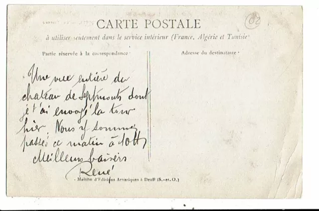 CPA-Carte postale-France-Septmonts- Le Château -1914 -VMO14766 2
