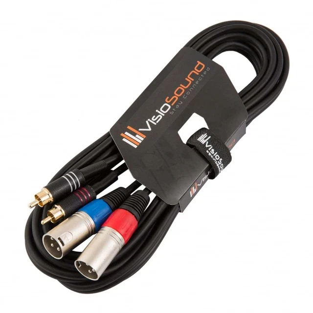 Câble Adaptateur RCA Mono Mâle Vers 2 Prises Femelles – Noir, 1 Pièce