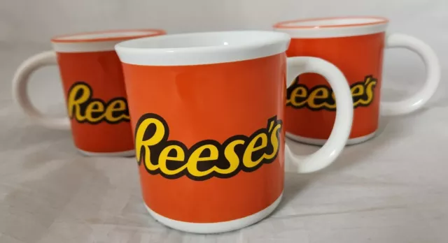 Hershey Reeses Candy Coffee Mug Tea Cups Chocolate Peanut Butter Cups Set of 3