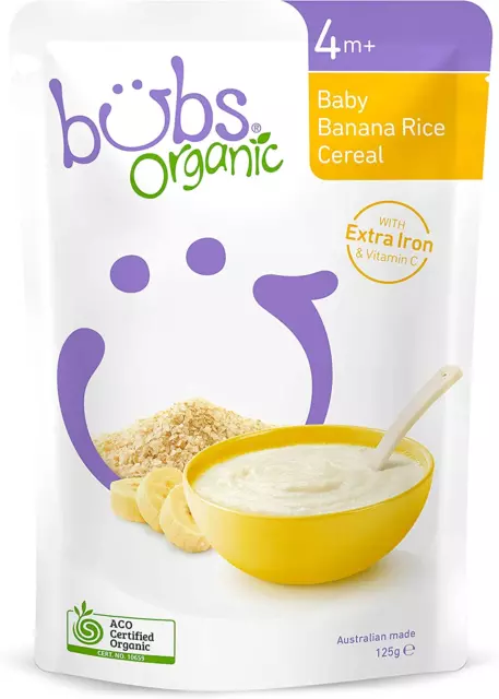 Organic Baby Banana Rice Cereal, 125 G