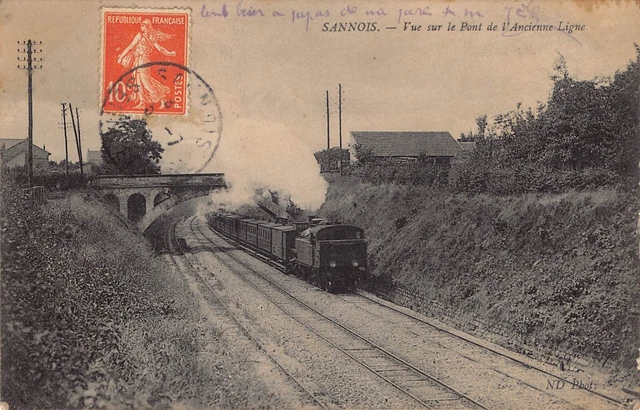 CPA Dept 95 Val d' Oise - Sannois vue sur le Pont de l' Ancienne Ligne