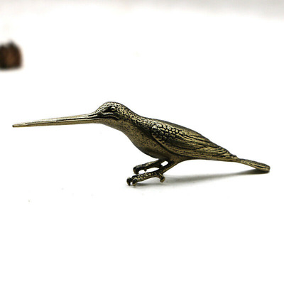 1pc Antique Solid Brass Birds Figurines Statue Hummingbird Tea Knife Home Decor
