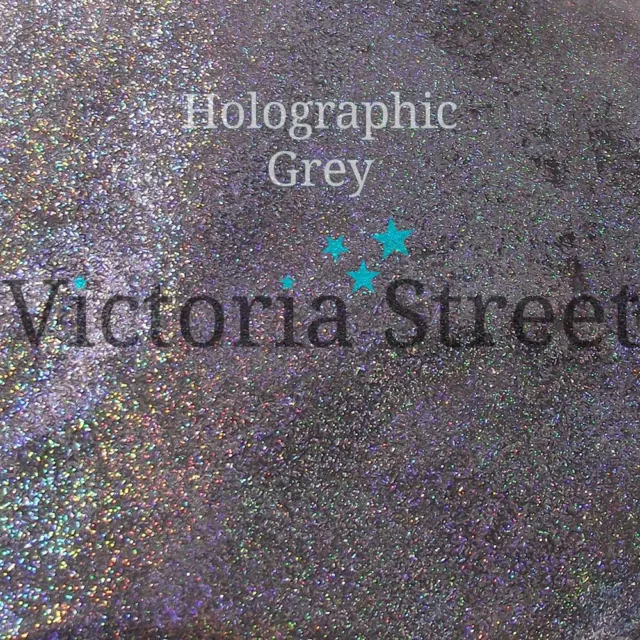 Victoria Street Glitter - Holographic Grey - Fine 0.008" / 0.2mm (Gunmetal)