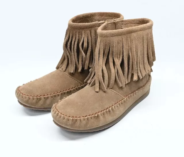 EMU Australia Ankle boots Tan Suede Tassel Fringe Womens UK Size 3