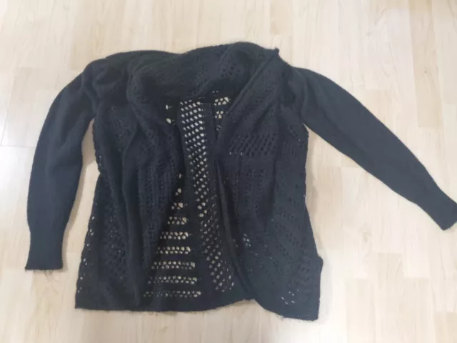 Neuwertig Kate Storm Strickjacke Damen Schwarz Mohair Gr M