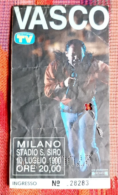 Biglietto concerto VASCO San Siro 1990