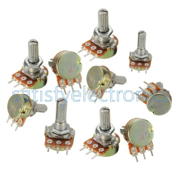 10 pcs 5K ohm Linear Taper Rotary Potentiometer Panel pot B5K 15mm