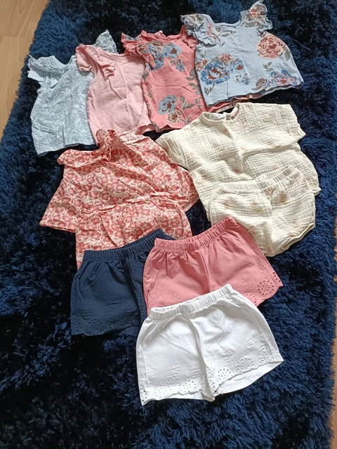 Next/Zara Baby Girl summer bundle-shorts /tops Age 6-9 months. Good condition!