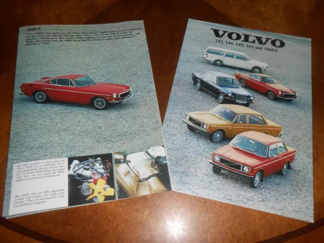 1971 Volvo Brochure  Big Original '71 Sales Catalog Volvo 142 144 145 164 1800E