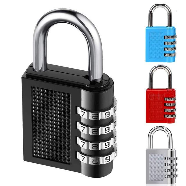 Combination Padlock Combi Code Number Security 4-Digit Lock Locker Luggage Gym