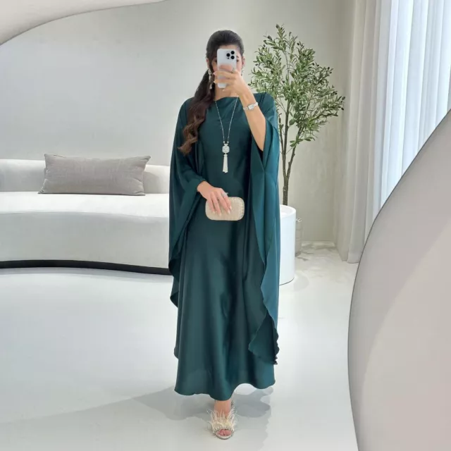 MUSLIM WOMEN ABAYA Maxi Dress Islamic Long Robes Evening Kaftan Dubai ...