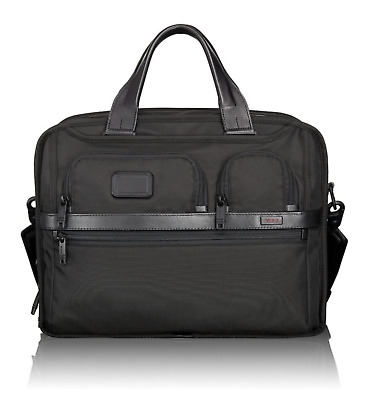 Tumi 26145D2 Alpha-2 BLACK T-Pass Laptop Expandable Brief Case Bag 12"x16" DEMO