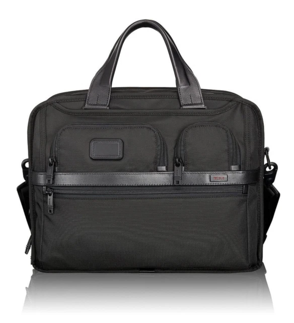 Tumi 26145D2 Alpha-2 BLACK T-Pass Laptop Expandable Brief Case Bag 12"x16" DEMO