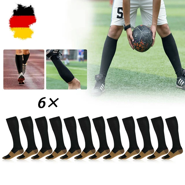 6 Paar Kompressionssocken Unisex Sportsocken Kompressionsstrümpfe Stützstrümpfe
