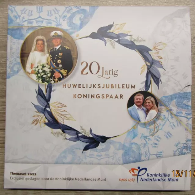 KMS Niederlande 2022 in Originalblister 3,88 Nominal : 20 Jahre Hochzeit