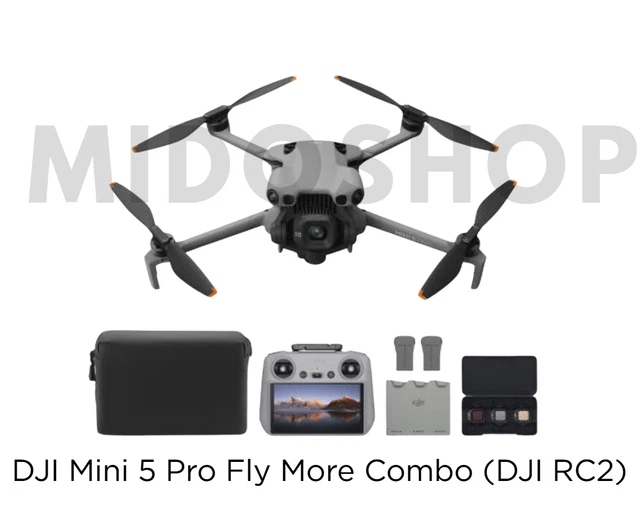 DJI Mini 4 Pro Fly More Combo Drone – DJI RC 2, 3 Batteries, 4K Camera, 45 Min Flight, 20km Range