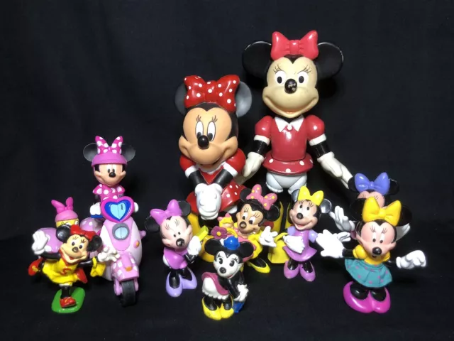 Minnie Mouse PVC Figure LOT! Vtg New Mix Bowtique Toys Disney
