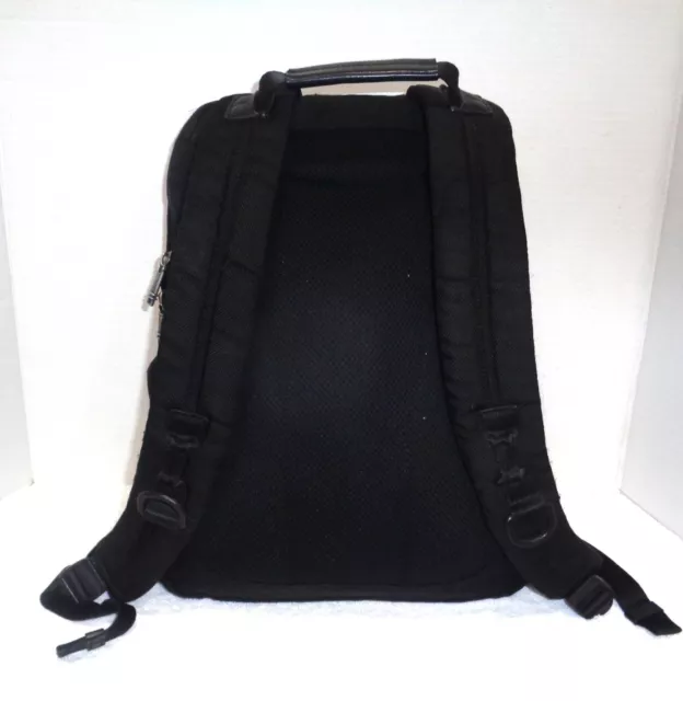 TUMI ALPHA BRAVO Knox backpack Black Nylon/Leather EUC! 3