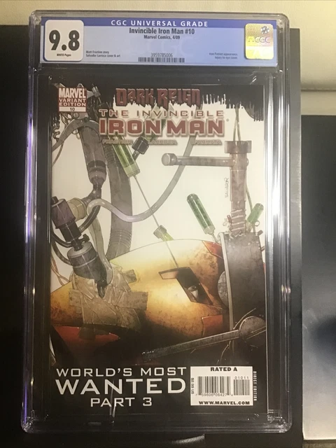 Invincible Iron Man #10 🌟 CGC 9.8 🌟 VARIANT 1st Rescue Armor! Marvel 2009