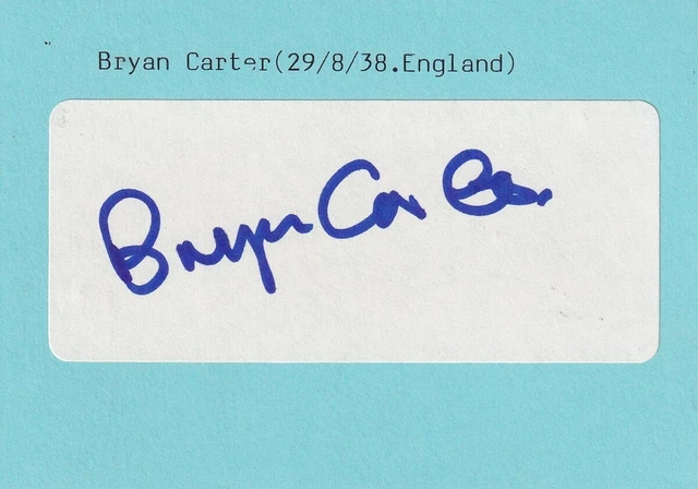 Bryan Carter - European Tour Golfer signed Address Label (Laid onto card)