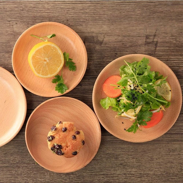 Piatti da tavola ecologici piatto sushi giapponese piatti snack in legno organizer cena