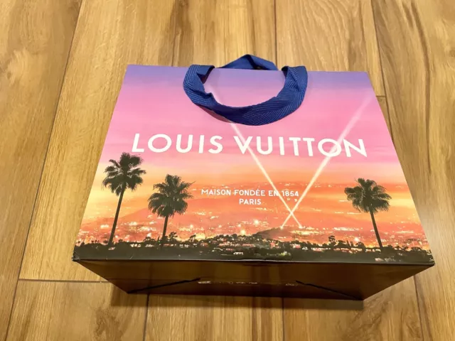 LOUIS VUITTON HOLIDAY EDITION Paper Gift Shopping Bag GOLD 14 X 10 X 4.5” +  Tag $40.85 - PicClick