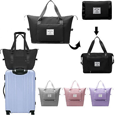 Women Large Capacity Folding Tote Duffle Bag Sports Gym Waterproof Travel Bag