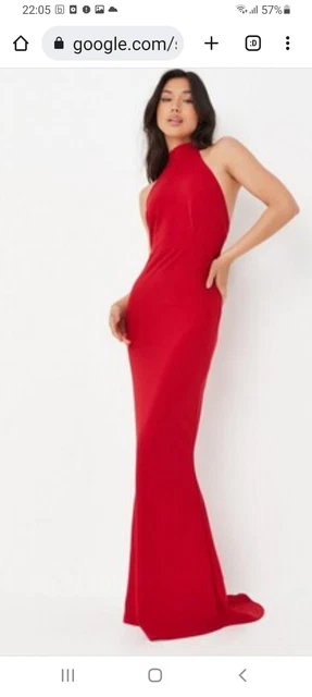 Missguided red deals dress maxi