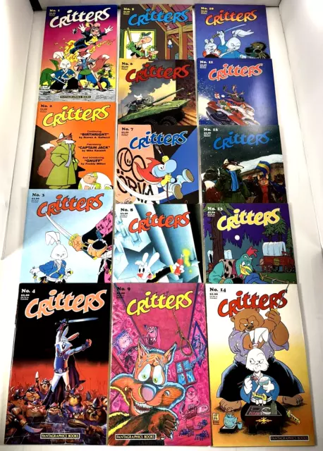 Lot Of 47 Critters #1-50 Complete Set(-4) Fantagraphics Early Usagi Yojimbo 1986
