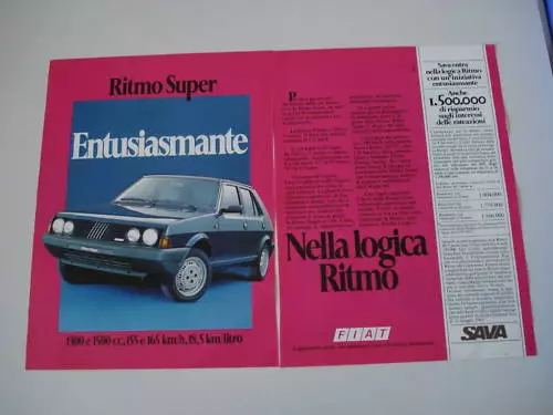 advertising Pubblicità 1983 FIAT RITMO SUPER