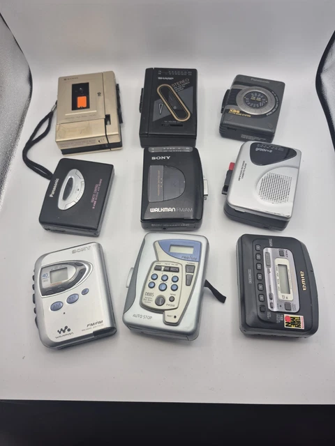 AIWA HS-PX547 CASSETTE Player Walkman + Batterie Gris, Pour Pièces Ou À Réparer