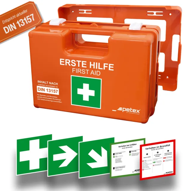 Betriebsverbandkasten, Erste-Hilfe-Koffer,Verbandkasten, Profi, DIN 13157|PETEX