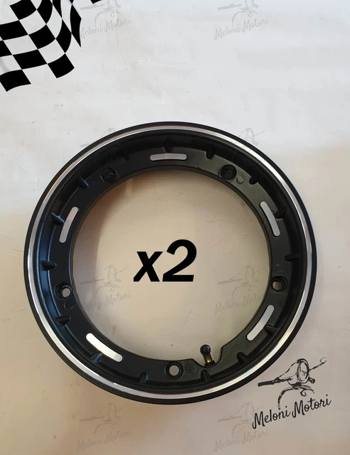Coppia cerchi ruota tubeless vespa px 125/150/200 nero