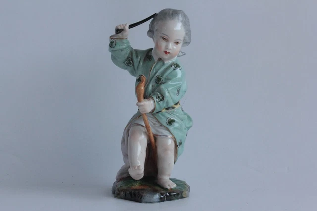 Lot De 3 Petites Figurines Enfants En Céramique - 7,5 Cm - Occasion - Déco Vintage