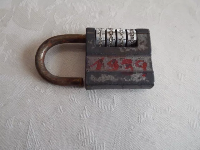 Ancien Cadenas 4 Chiffres avec Code