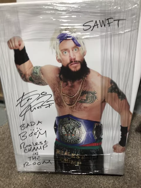 Enzo Amore Signed canvas With Added Inscriptions WWE Wrestling