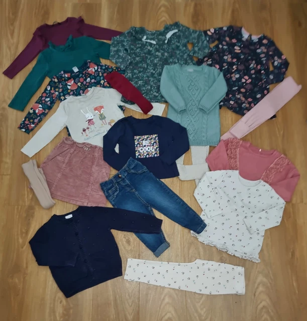 #18 Huge Bundle Of Baby Girls Clothes Age 18-24 Months Dresses Leggings Tops