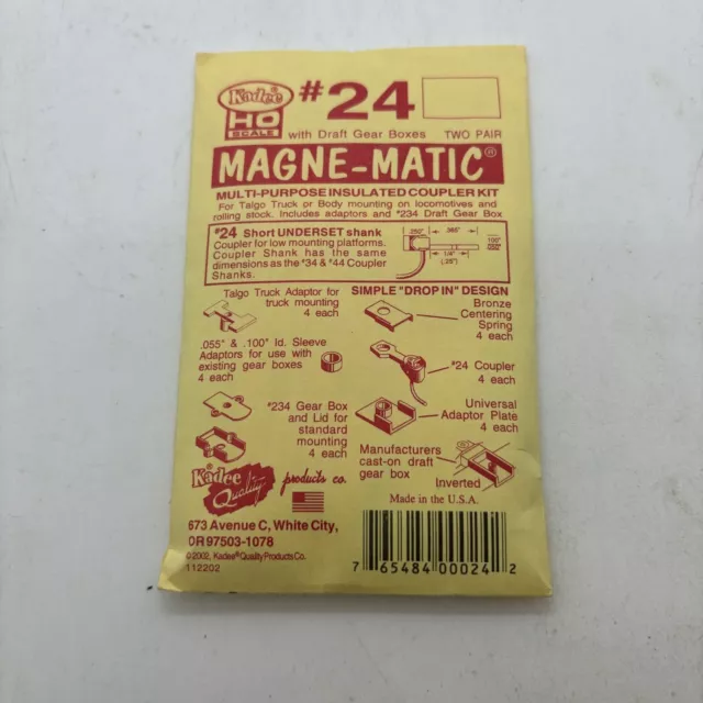 Kadee HO Scale Magne-Matic Multi-purpose Insulated Coupler Kit - #24