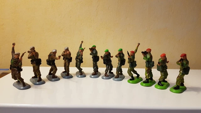Lot De 3 Soldats Britains Nordistes (Guerre De Sécession) - Figurines En Plastique Peint - Cavalerie - Occasion